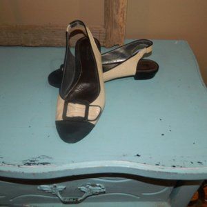 Massimo Dutti Sling Back Buckle Top Sandal Size 36